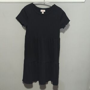 Cat & Jack Black Casual Tiered Dress